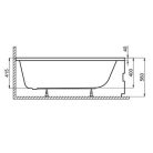 M-Acryl Mira egyenes kád akril 140x70 cm MAC-12192