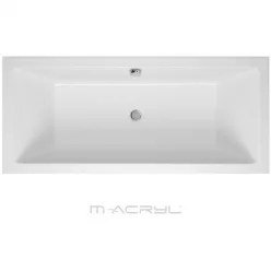 M-ACRYL Sabina akril egyenes kád lábbal 160x70 MAC-12383 rajza