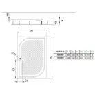 Radaway Noris D zuhanytálca szifonnal 160x80 MND8016-03-01