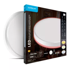   Modee Mennyezeti LED Lámpa CLB1WH 26+6W 3CCT+RGB D320mm +rem (1900 lumen) ERP
