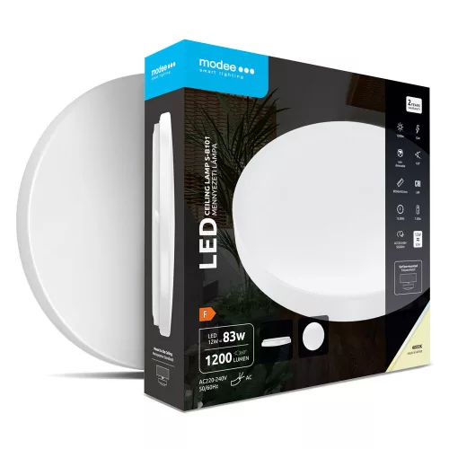 Modee Mennyezeti LED Lámpa 12W 4000K D260x55mm S-B101 (1200 lumen) ERP