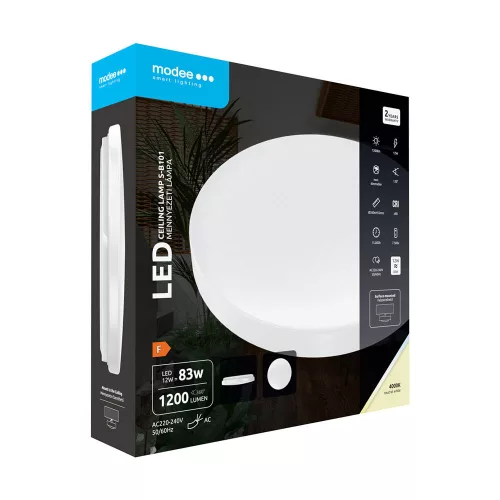 Modee Mennyezeti LED Lámpa 12W 4000K D260x55mm S-B101 (1200 lumen) ERP