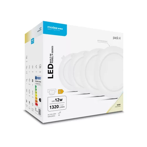 Modee LED Panel Kerek - Felszerelhető P-series 12W 4000K (1320 lumen) P4 ERP