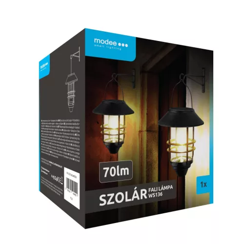 Modee Lighting LED Szolár Napelemes Fali Lámpa WS136 (70 lumen)