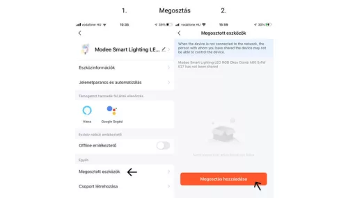 Modee LED Smart (Tuya Wi-Fi) Candle (Gyertya) C38 4,9W E14 180° RGB (470 lumen)