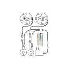 Modee LED Smart (Remote) Szalag 12W IP20 +sensor 2700K+RGB (550 lumen) 2x1,5M