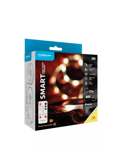 Modee LED Smart (Remote) Szalag 12W IP20 +sensor 2700K (800 lumen) 3M