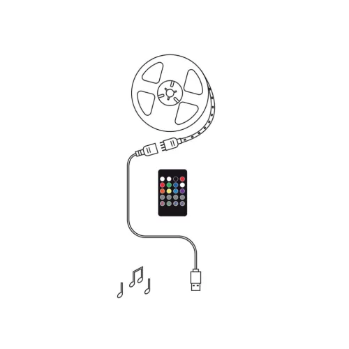 Modee LED Smart (Remote) Szalag 7W IP20 RGB + USB (80 lumen) 2M