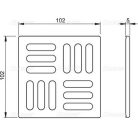 Alcaplast MPV004 rozsdamentes padlóösszefolyó rács (MPV004)