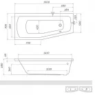 Roltechnik MINI P aszimmetrikus sarokkád 160x70 N-8000074