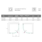Roltechnik Austin 800 íves zuhanykabin ezüst profil pattern üveg (N0128)