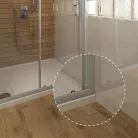 Roltechnik Austin 800 íves zuhanykabin ezüst profil pattern üveg (N0128)