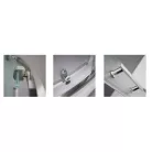Roltechnik Portland Neo 900 íves zuhanykabin brillant profil matt üveg (N0657)