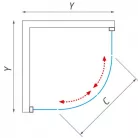 Roltechnik Albis 80x80 zuhanykabin brillant profil átlátszó üveg N0776