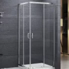 Roltechnik Sundis 80x80 szögletes zuhanykabin brillant profil átlátszó üveg N0778 rajza