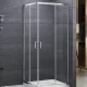 Roltechnik Sundis 80x80 szögletes zuhanykabin brillant profil átlátszó üveg N0778 rajza