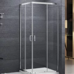 Roltechnik Sundis 80x80 szögletes zuhanykabin brillant profil átlátszó üveg N0778 rajza