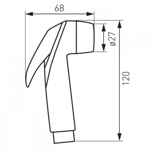 Ferro higiéniai intim zuhanyszett gégecsővel króm N100B