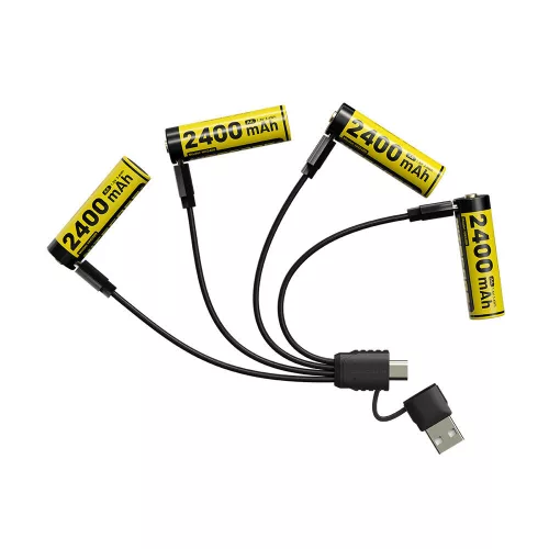 Nitecore Kellék Akkumulátor NH2400 AA 1,5V USB-C (2400 mAh) 4 darabos szett