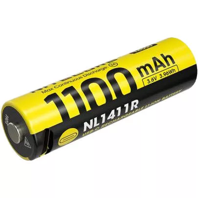 Nitecore Kellék Akkumulátor 14500 NL1411R USB-C tölthető 1100mAh 3,6V B1