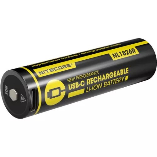 Nitecore Kellék Akkumulátor 18650 NL1826R USB-C tölthető 2600mAh 3,7V B1
