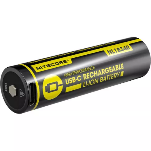 Nitecore Kellék Akkumulátor 18650 NL1834R USB-C tölthető 3400mAh 3,7V B1