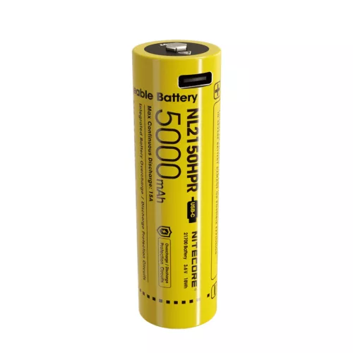 Nitecore Kellék Akkumulátor 21700 NL2150HPR USB-C tölthető 5000mAh 3,6V B1