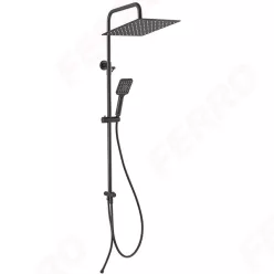   Ferro wizard square pro black zuhanyszett fejzuhannyal fekete (NP48-BL)