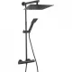 Ferro Trevi Squere Black zuhanyrendszer komplett NP75SQ-TRV7U-BL rajza