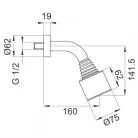 Ferro 2 funkciós fejzuhany karral króm NPG01
