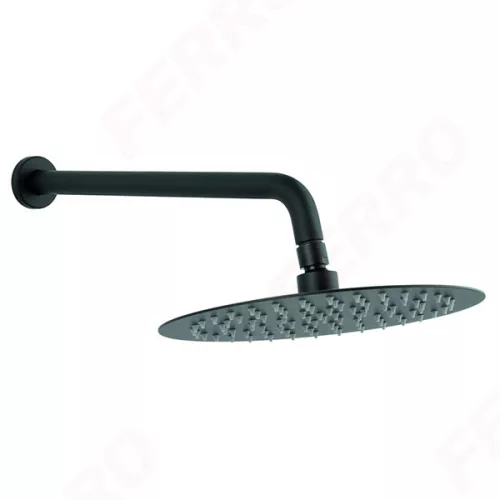 Ferro zuhanykar slimline fejzuhannyal 25 cm fekete (NPT13BL)