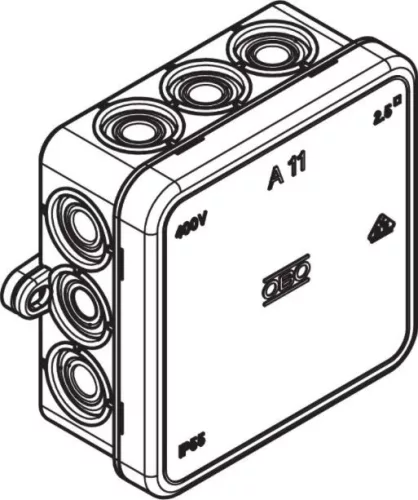 OBO - Kötődoboz műa fk 85x 85x 40mm fk IP55 tömítőgyűrűs A 11 (2000342)