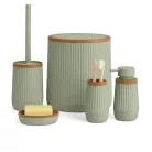 Form Plastic NIDA zöld fürdőszoba szett 5 részes – könnyű, praktikus és stílusos (OKY-385-3-Y-E)