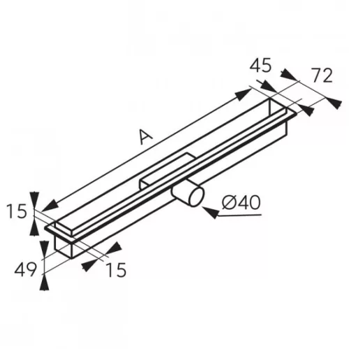 Ferro Super Slim Pro zuhanyfolyóka komplett fekete kép