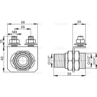 Alcaplast P103 víz bekötő konzolja P103