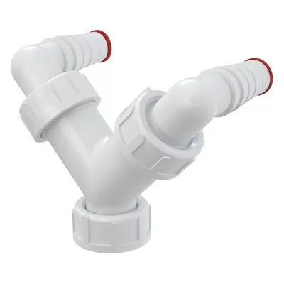 Alcaplast P148Z mosógép szifon dupla csonk fehér (P148Z)
