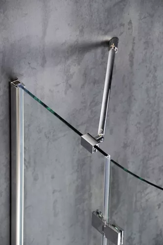 Polysan MODULAR/VITRA LINE sarokmerevítő, króm
