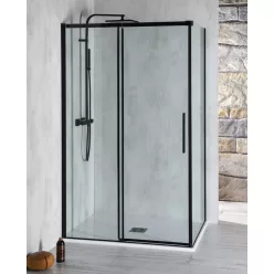 Polysan ALTIS LINE BLACK szögletes zuhanykabin, 1200x900mm, jobbos/balos