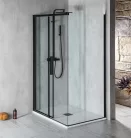 Polysan ALTIS LINE BLACK szögletes zuhanykabin, 1200x900mm, jobbos/balos