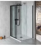 Polysan ALTIS LINE BLACK szögletes zuhanykabin, 1100x900mm, jobbos/balos