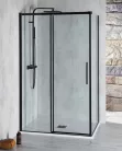 Polysan ALTIS LINE BLACK szögletes zuhanykabin, 1300x800mm, jobbos/balos