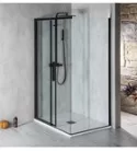 Polysan ALTIS LINE BLACK szögletes zuhanykabin, 1300x800mm, jobbos/balos