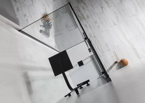 Polysan ALTIS LINE BLACK szögletes zuhanykabin, 1300x800mm, jobbos/balos