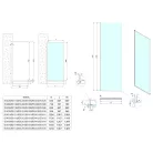 Polysan ARCHITEX LINE beépítési szett padlóhoz, falhoz, plafonhoz, jobbos, 1615x2105mm, polírozott alumínium