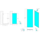 Polysan ARCHITEX LINE rögzítő szett padlóhoz, falhoz, 1615x2600mm, polírozott alumínium