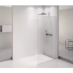 Polysan ARCHITEX CHROM zuhanyfal, 1362mm, flutes üveg
