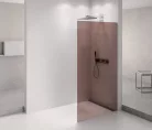 Polysan ARCHITEX CHROM zuhanyfal, 1462mm, barna üveg