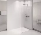 Polysan ARCHITEX CHROM zuhanyfal, 862mm, flutes üveg