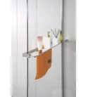 Polysan Walk-in falra szerelhető zuhanypolc törölközőtartóval, 60-140cm, króm