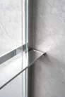 Polysan Walk-in falra szerelhető zuhanypolc törölközőtartóval, 60-140cm, króm